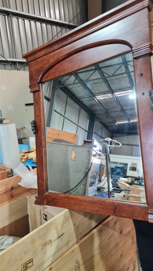 Wall Mirror with Back Lights and Gloss White Bathroom Vanity Units