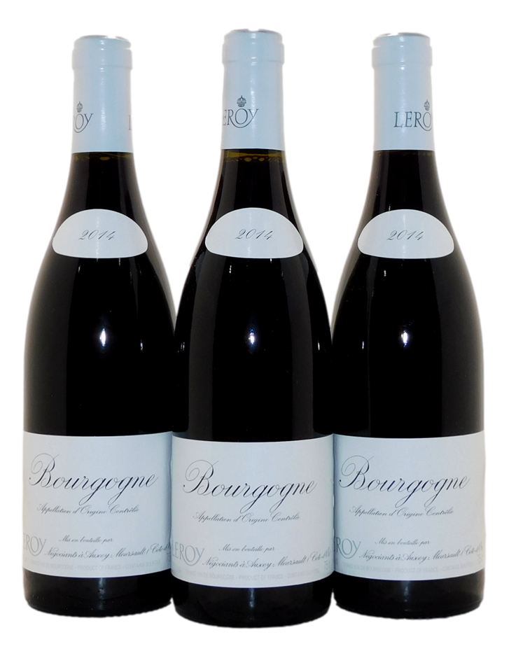 Maison Leroy Bourgogne 2014 Rouge (3x 750mL), France.