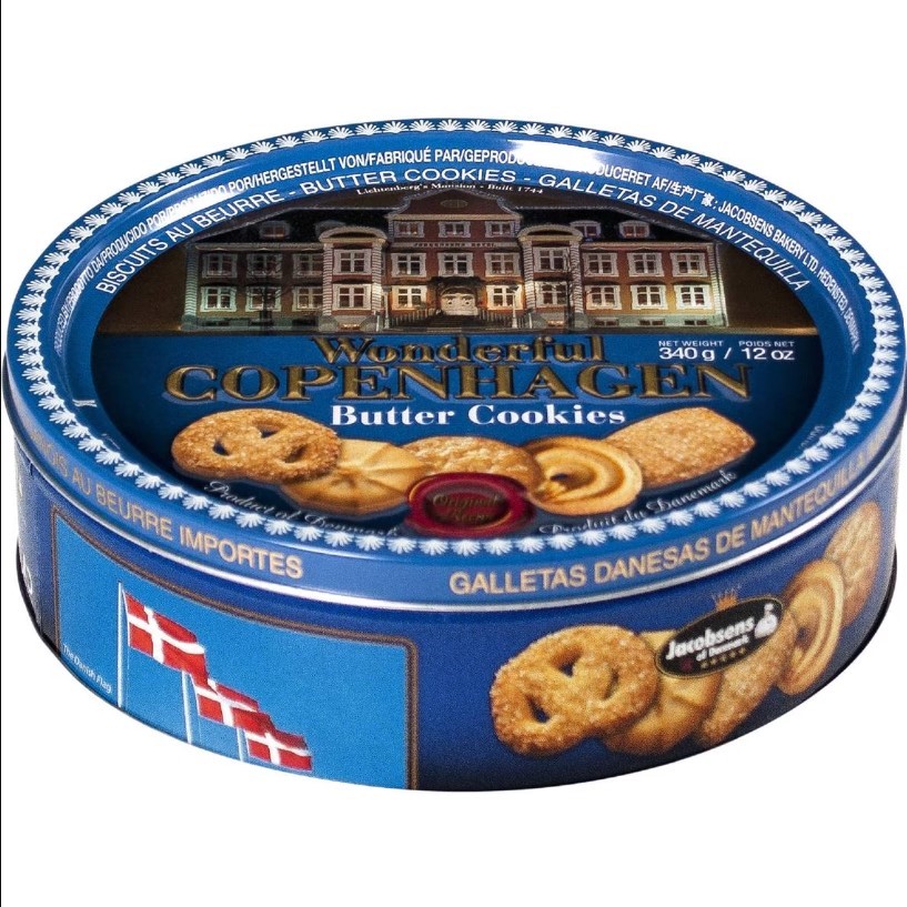 10 x JACOBSENS Wonderful Copenhagen Butter Cookie Tins, 454g. Best