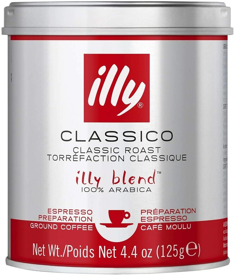 13 x ILLY Ground Espresso Classico Roast Coffee 125g can. Best