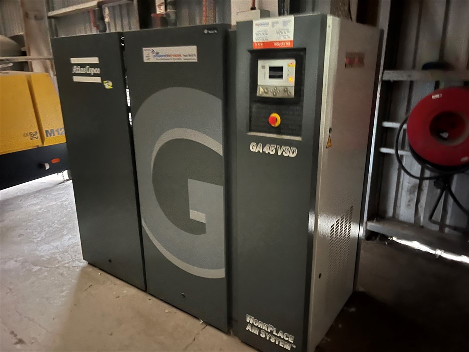 2009 Atlas Copco GA 45 VSD Compressor Auction (0002-3026023) | Grays ...