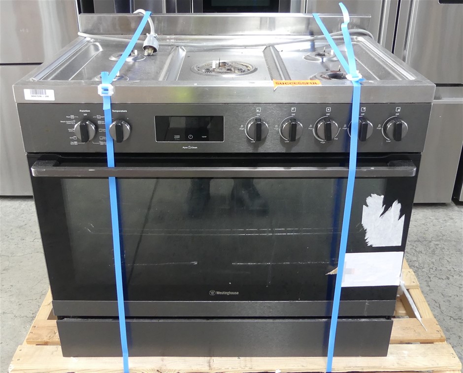 Westinghouse 90cm Freestanding Dual Fuel Oven/Stove WFEP917DSD Auction