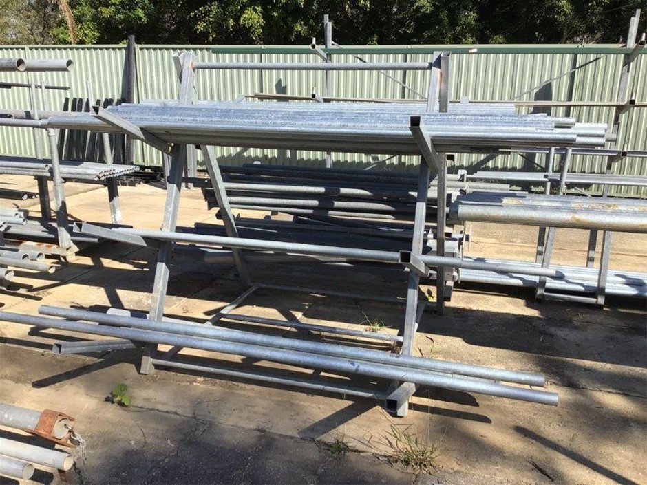 Qty Various Galvanised RHS & SHS Lengths With Stillage Auction (0163 ...
