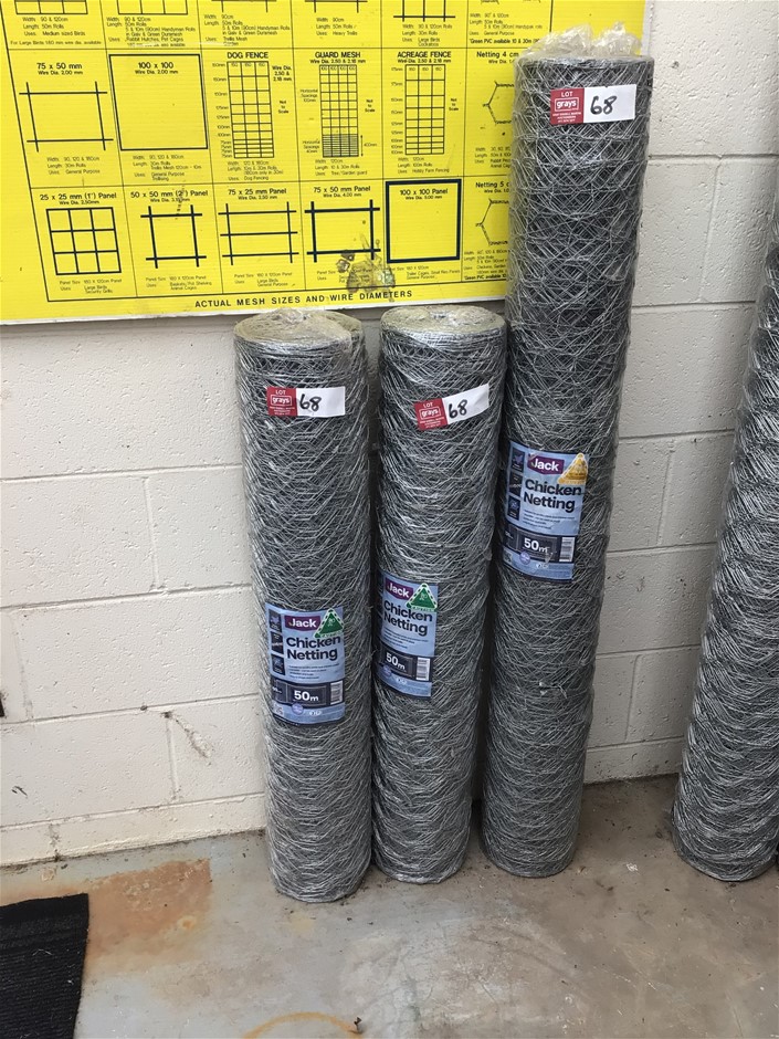 Qty Chicken Netting Rolls Auction (0068-7046217) | Grays Australia
