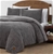 FRYE CHANNEL 3pc King Comforter Set, 274cm x 249cm, Grey. NB: Damaged outer