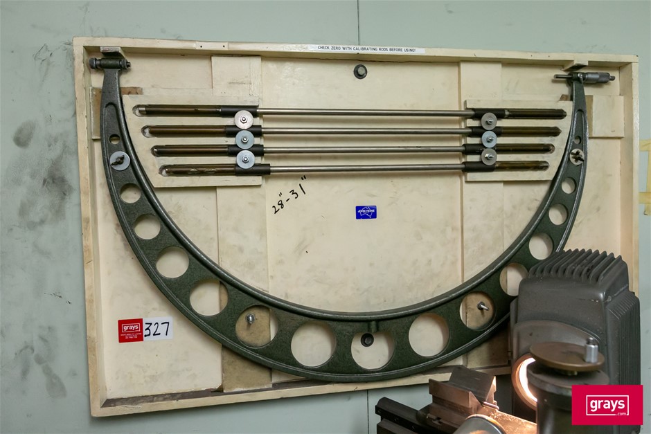 Imperial Outside Micrometer with Wall Mount Auction (03275053687