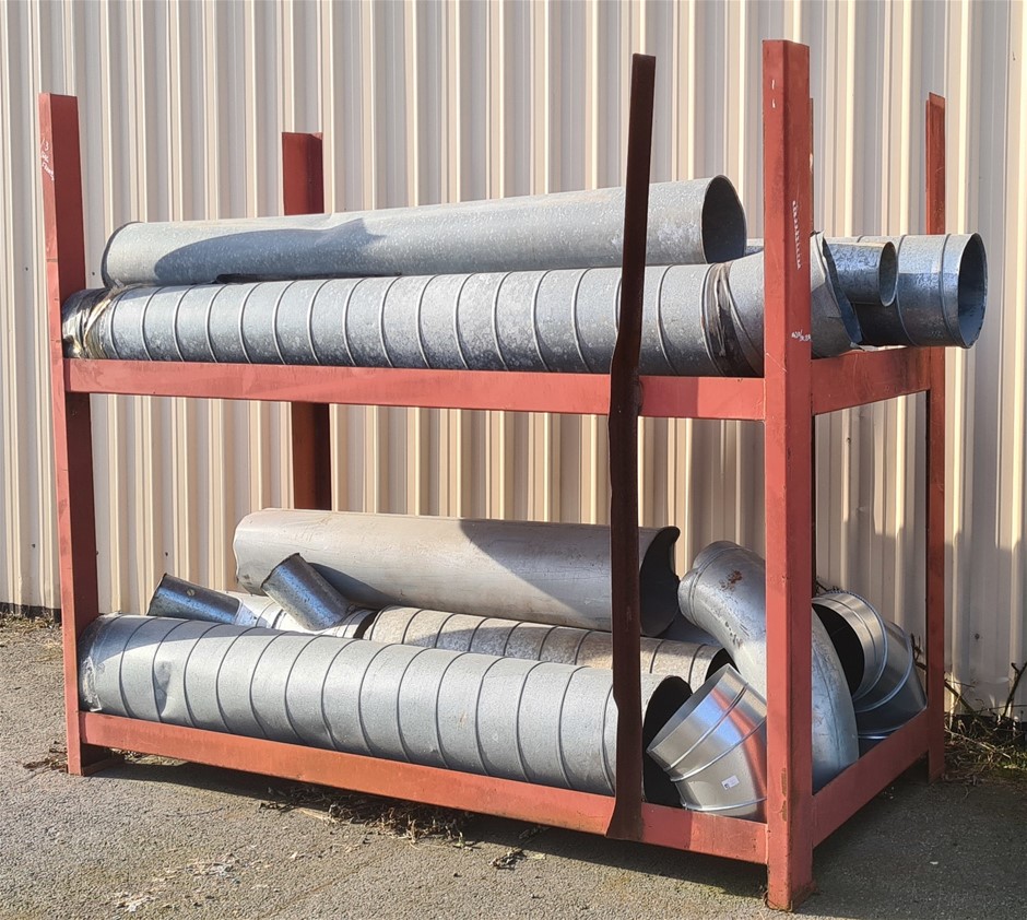 Spiral Ducting and Skid, various lengths, 15 cm to 35 cm diameter