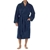 TOMMY BAHAMA Men's Plush Robe, Size L/XL, 100% Polyester, Ocean Blue/Navy.