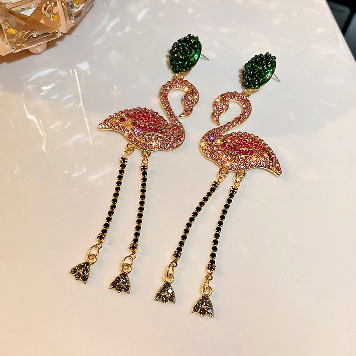 The Flora Statement Earring-Pink Flamingo main image 1