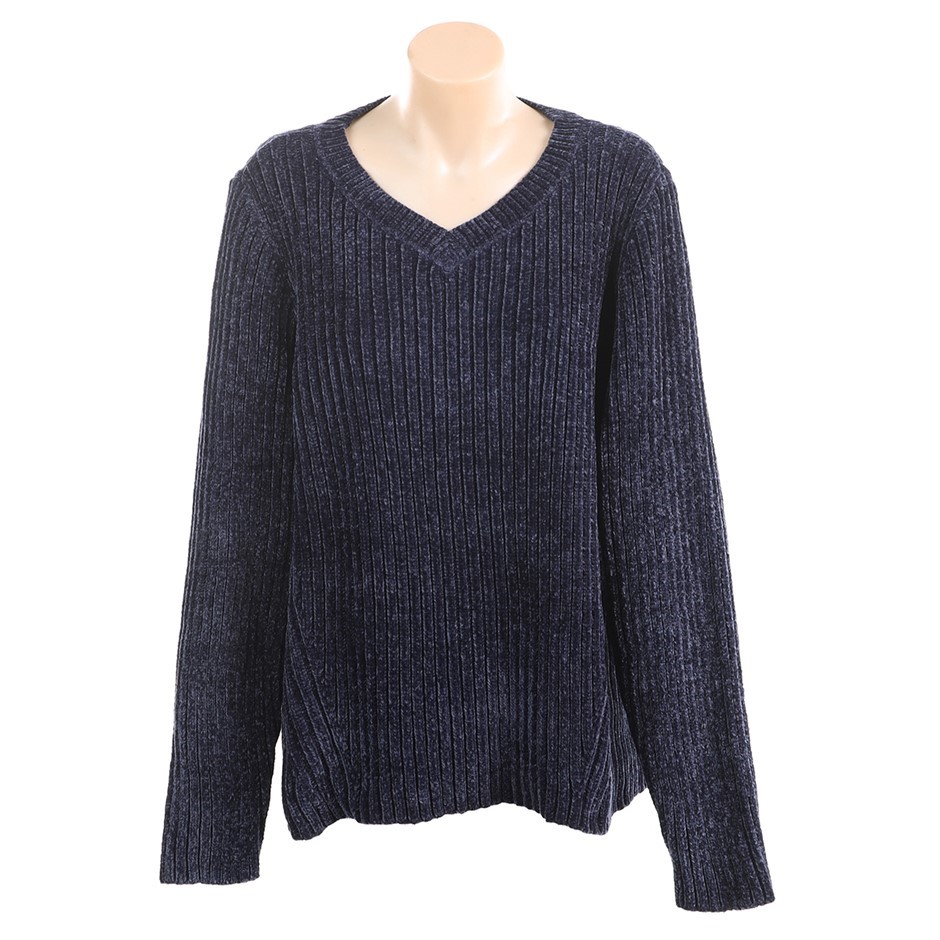 2 x JACHS Women's V-Neck Soft Jumper, Size S, Navy.  Buyers Note - Discount