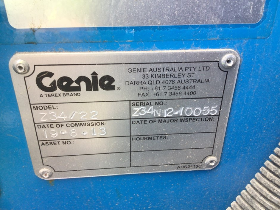 2012 Genie Z-34/22N Knuckle Boom Lift Auction (0001-3026881