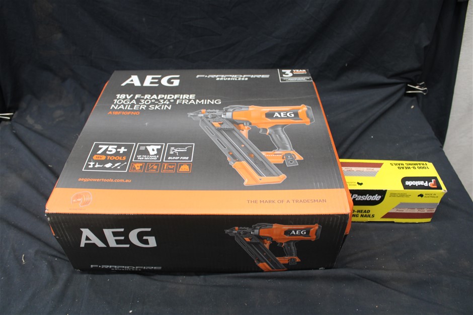 AEG Nail Gun & Framing Nails Auction (00399044310) Grays Australia