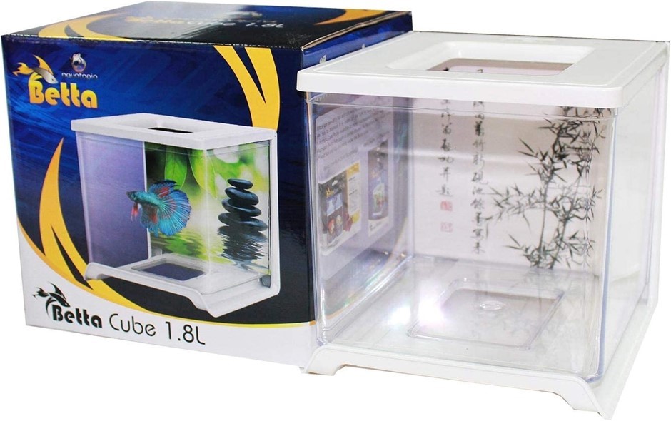 AQUATOPIA Betta Cube Tank, 1.8L, AQ76006.