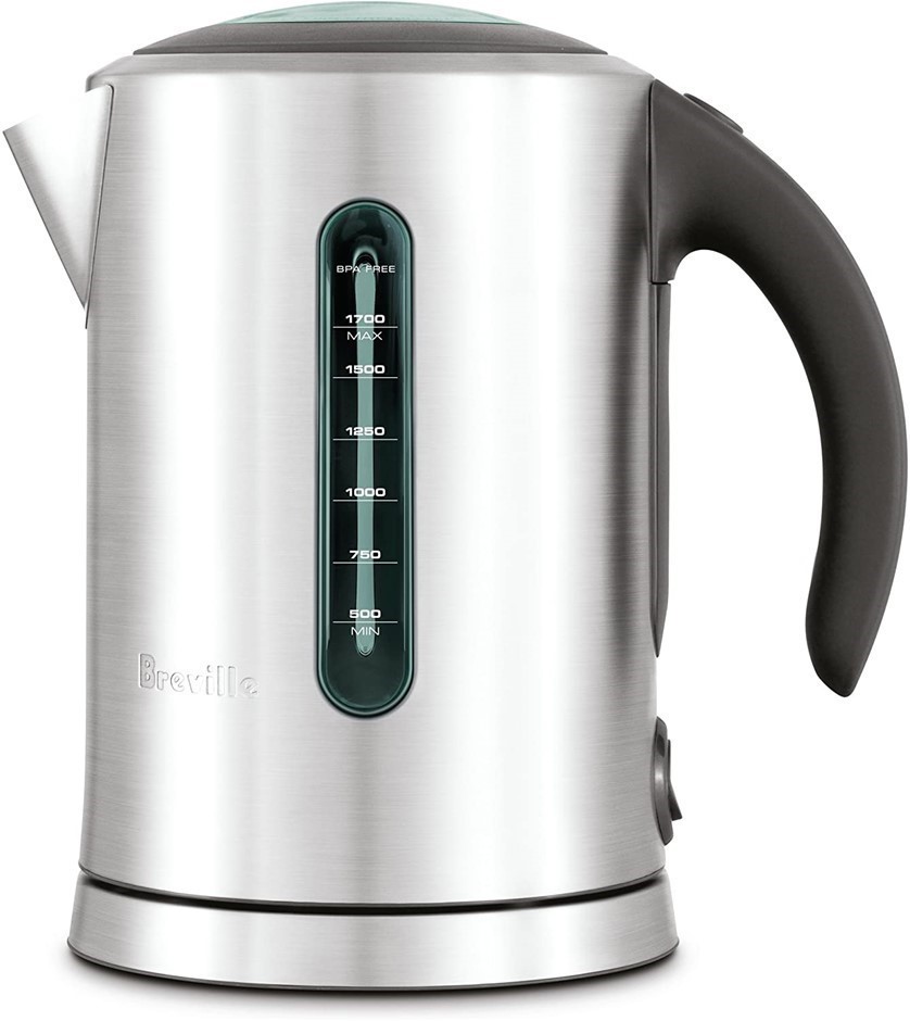 BREVILLE Soft Top Kettle, Brushed Stainless Steel, Silver, 1.7 Liters, 2400