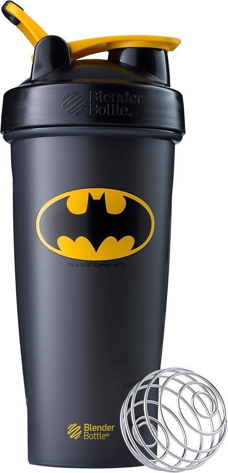 BLENDER BOTTLE Justice League Superhero Classic Shaker Bottle, 28oz, Batman