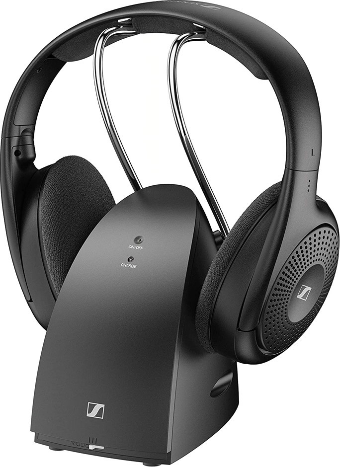 SENNHEISER RS 120-W On-Ear Wireless Headphones, Black.