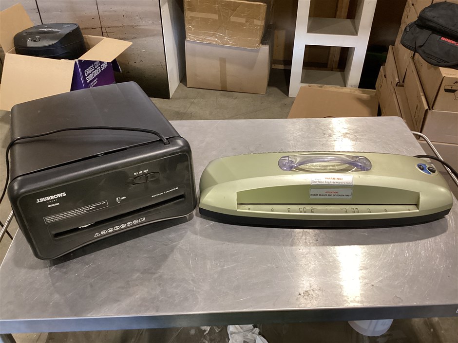 J. Burrows Paper Shredder And Big W Laminator Auction (01308017866
