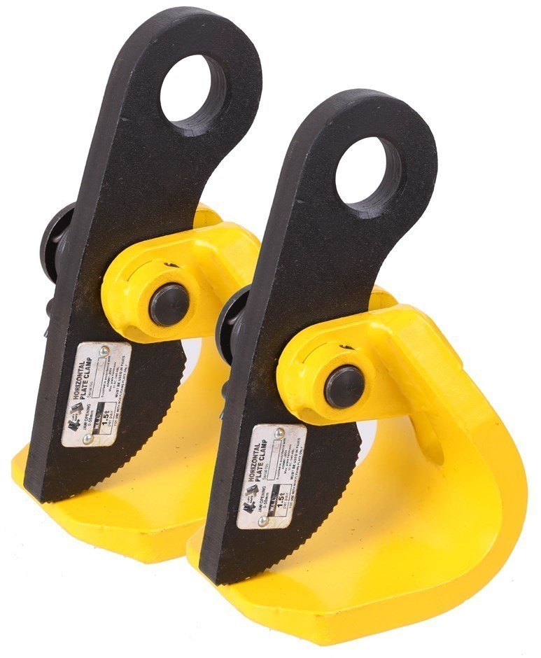 Pair LIFT SAFE Horizontal Plate Lifting Clamps WLL 1500kg.
