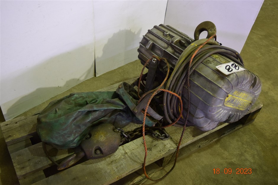 Morris Chainmaster 1 Tonne 3 Phase Overhead Hoist Auction (0088-9045058 ...