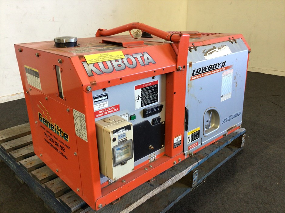 KUBOTA GL6000 Diesel Generator Auction (00247047517) Grays Australia