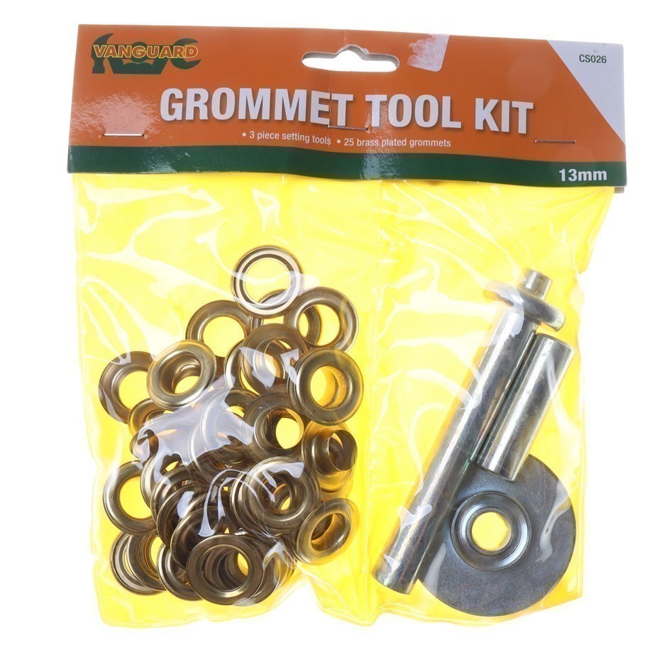 10 x VANGUARD Grommet Tool Kit with 3 x Setting Tools and 25 x Brass