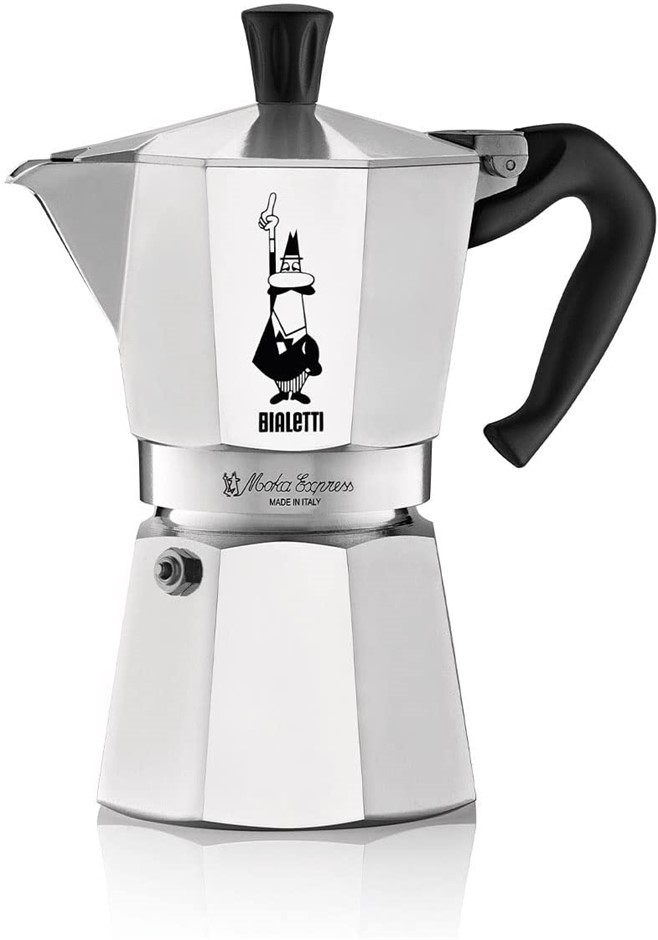 BIALETTI Express Moka Pot, 6 Cup, 1.4L, Aluminium Silver, 6800. NB: Used.