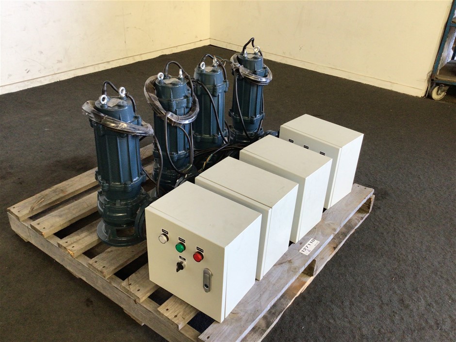 Unused 4 x Purity Storm Water Retention/Sewer Submersible Pumps Auction