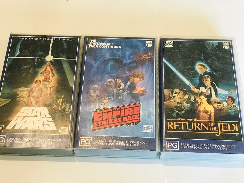Lot of vintage Star Wars VHS tapes Auction (00308018015) Grays Australia