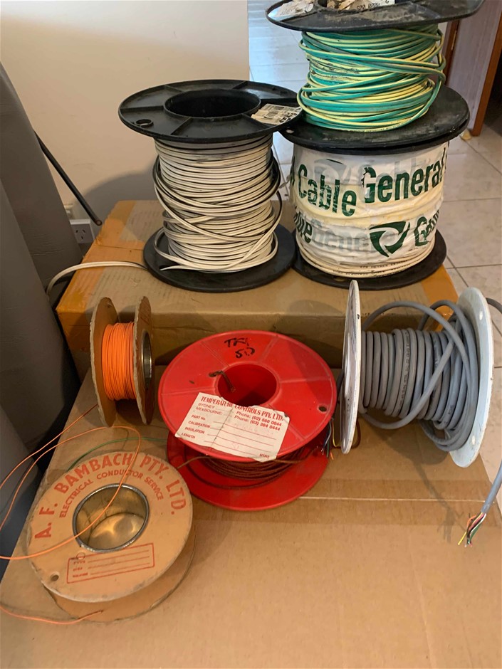 7x Rolls of Various Electrical Cable Auction (00463027366) Grays