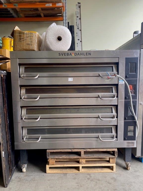 Sveba D43 Deck Oven (4 Decks) & Sinmag SV1 Rotating Gas Oven