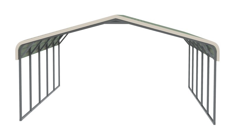 Unused 2023 6.0m x 6.0m Double Steel Shade Shelter (Grey) Auction (0001 ...