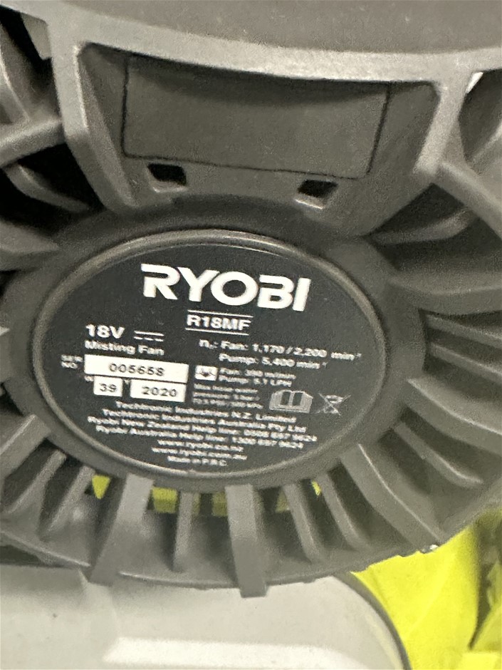 Ryobi 18v misting cordless fan online r18mf