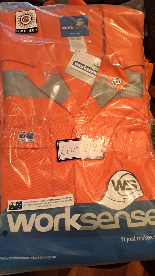 2 x Size 97R Work sense Yellow / Blue Overalls Reflective Tape Auction