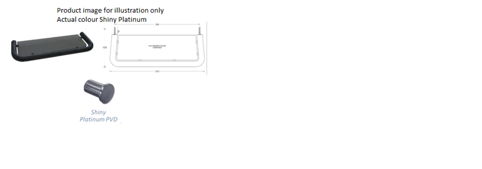 Lot of 6 Shiny Platinum Tempered glass Shelf