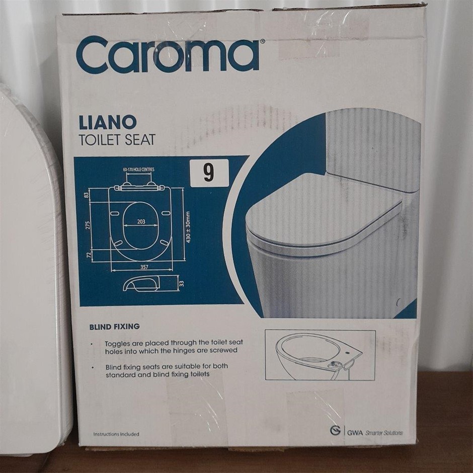 CAROMA LIANO TOILET SEAT BLIND FIXING WHITE Auction (00092556476