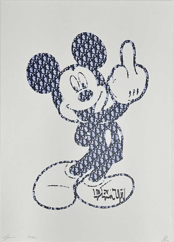 ２点セット　DEATH NYC　世界限定100枚 Mickey ×　Ｄｉｏｒ Death NYC Signed Street Art Print 