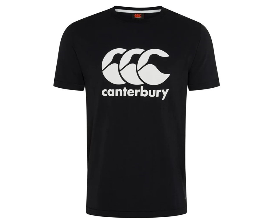 2 x CANTERBURY Men's CCC Anchor Tee, Size XL, 60%Cotton/40%Polyester, Black