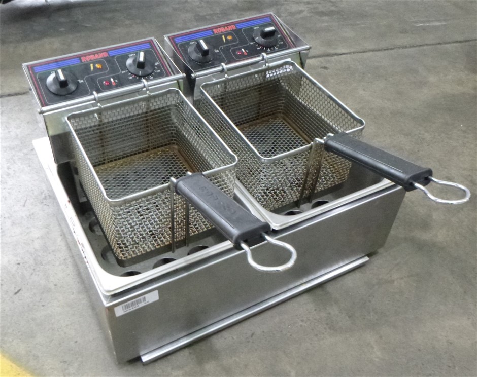 Roband F2S Stainless Steel Finish Bench top Dual Pan Fryer Auction