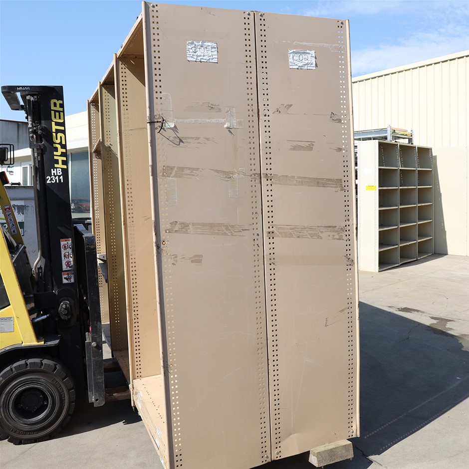 Unit of 6 Bays x BROWNBUILT Steel Shelving each bay 87cm x 52cm deep x