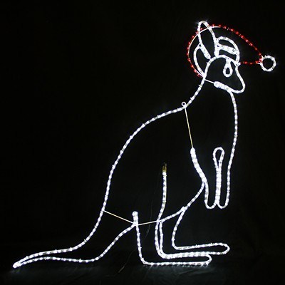 LED Kangaroo Christmas Rope Light: White