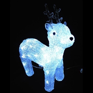 37.5cm LED Standing Ice Reindeer Christm