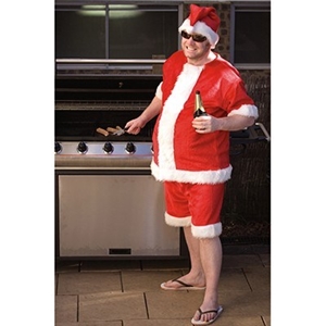 Adult Xmas Costume - Short Sleeve Santa 