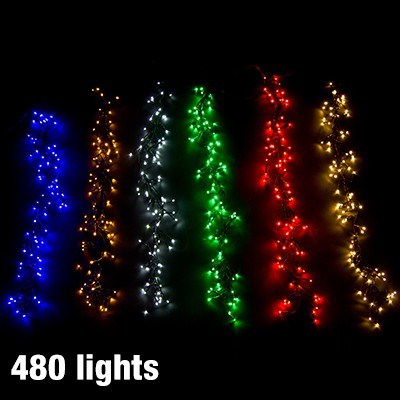 480 Multi-Colour LED Cluster Icicle Xmas