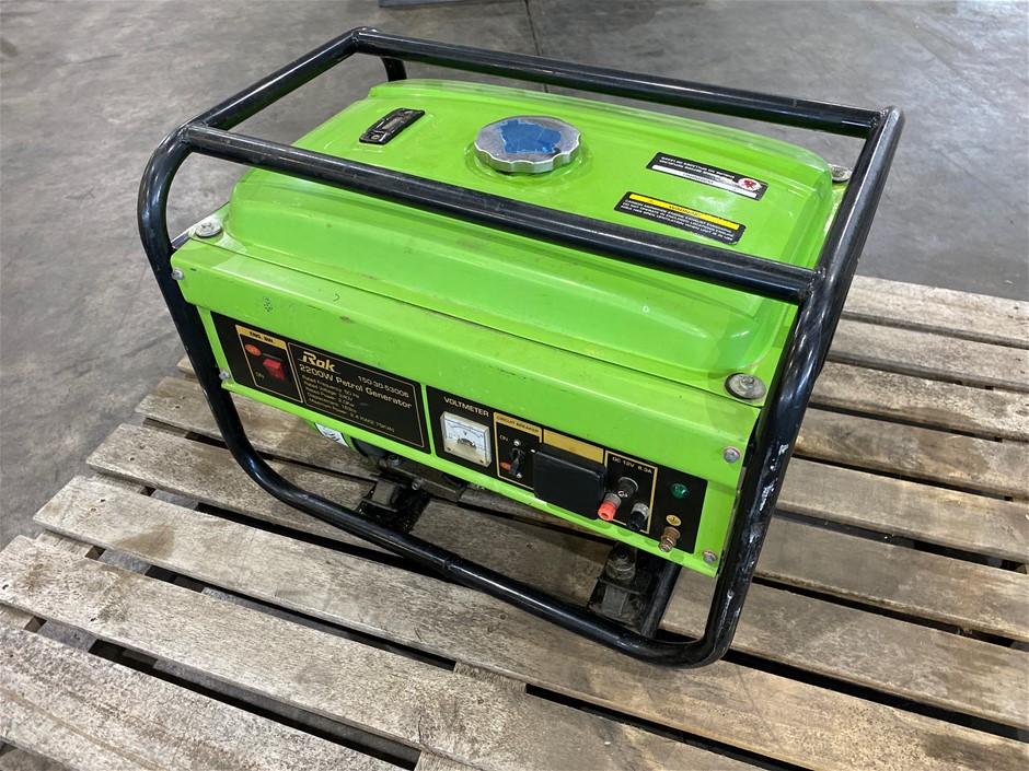 ROK 2.74kva Portable Petrol Generator Auction (0008-8018341) | Grays ...