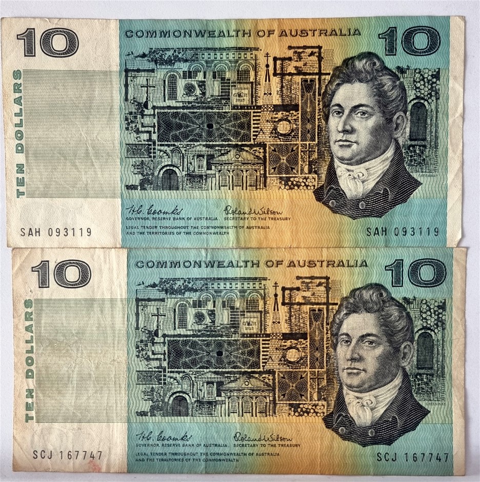 A PAIR OF 1966 FIRST YEAR OF ISSUE $10 BANKNOTES Auction (0006-2557401 ...