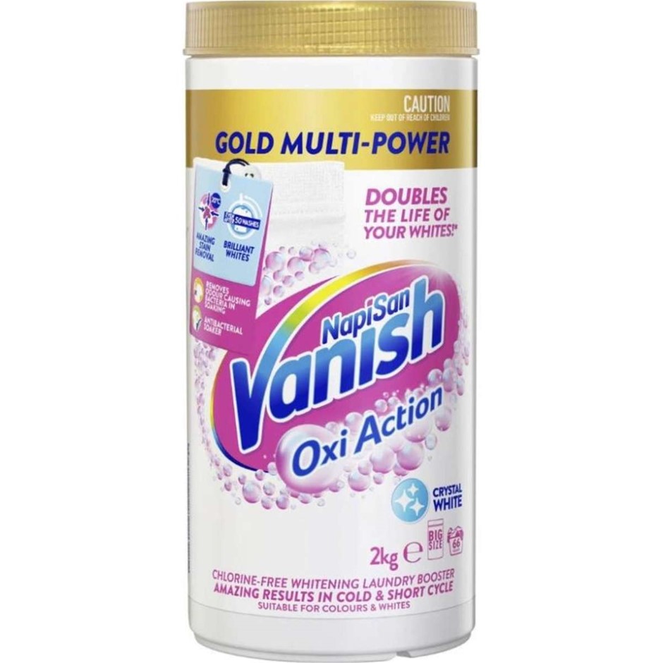 2 x NAPISAN Vanish Oxi Action Gold Multi Power Stain Remover & Laundry Boos Auction (0232