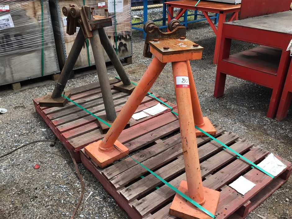 2x Fabricated Roller Stands Heavy Duty Auction (0080-7049248) | Grays ...