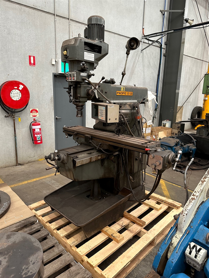 Milling Machine, Hacksaw, Chain Block Hoists & Valves