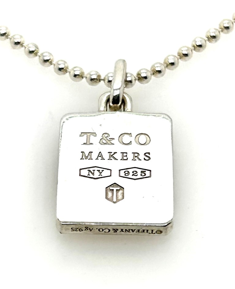 Tiffany & Co. 1837 Makers Pendant & Sterling Silver Necklace Auction ...