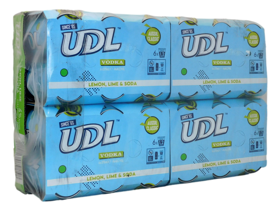 UDL Lemon Lime and Soda Vodka (24x 375mL) Aus. Auction (0042-10727138 ...